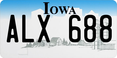 IA license plate ALX688