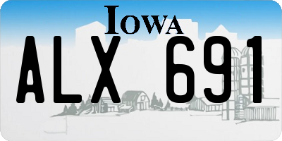IA license plate ALX691