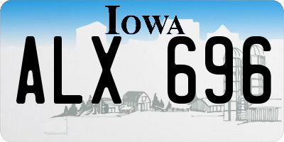 IA license plate ALX696