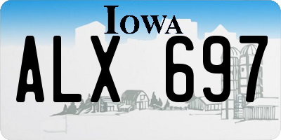 IA license plate ALX697