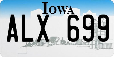 IA license plate ALX699