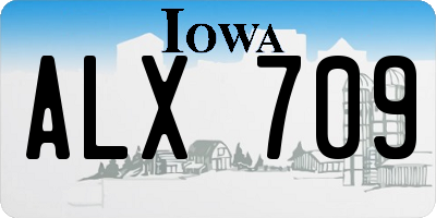 IA license plate ALX709