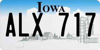 IA license plate ALX717