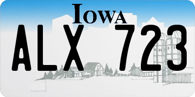 IA license plate ALX723