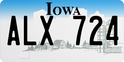 IA license plate ALX724