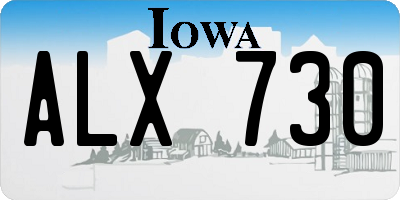 IA license plate ALX730