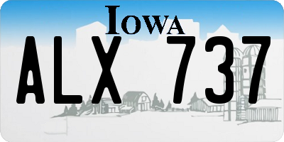 IA license plate ALX737