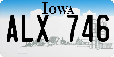 IA license plate ALX746