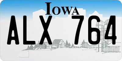IA license plate ALX764