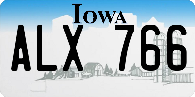 IA license plate ALX766