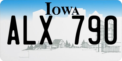 IA license plate ALX790