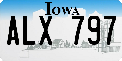 IA license plate ALX797