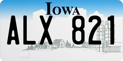 IA license plate ALX821