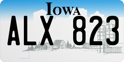 IA license plate ALX823