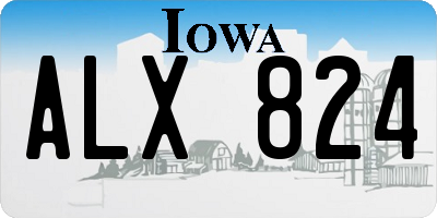 IA license plate ALX824
