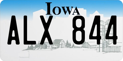 IA license plate ALX844