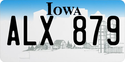 IA license plate ALX879