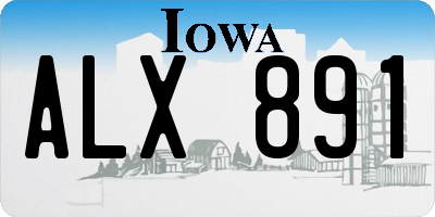 IA license plate ALX891