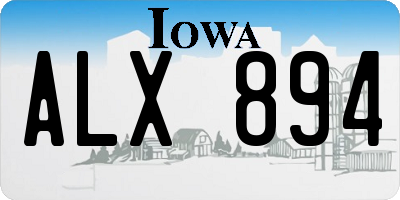 IA license plate ALX894