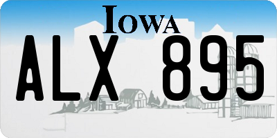 IA license plate ALX895