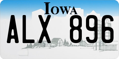 IA license plate ALX896