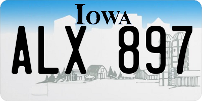 IA license plate ALX897