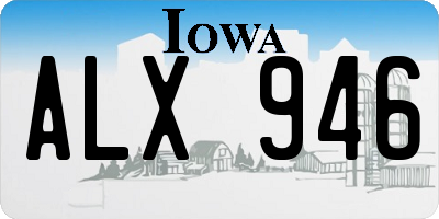 IA license plate ALX946