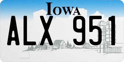 IA license plate ALX951