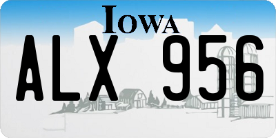IA license plate ALX956