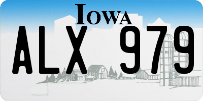 IA license plate ALX979