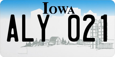IA license plate ALY021