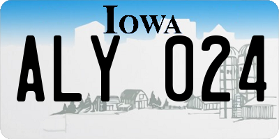 IA license plate ALY024