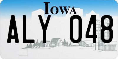 IA license plate ALY048