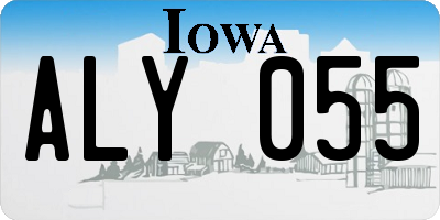 IA license plate ALY055