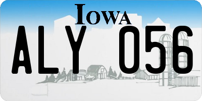 IA license plate ALY056