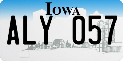 IA license plate ALY057