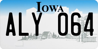 IA license plate ALY064