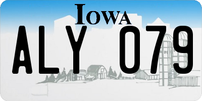 IA license plate ALY079