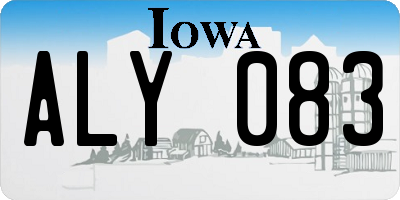 IA license plate ALY083