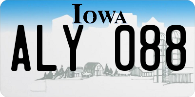 IA license plate ALY088