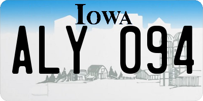 IA license plate ALY094
