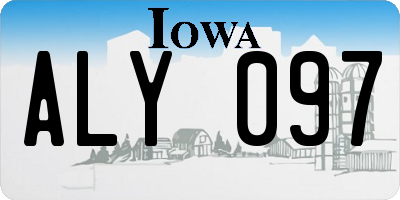 IA license plate ALY097