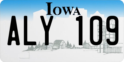 IA license plate ALY109