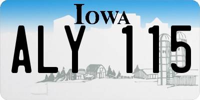 IA license plate ALY115