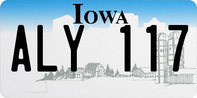 IA license plate ALY117