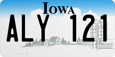 IA license plate ALY121