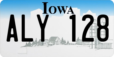 IA license plate ALY128