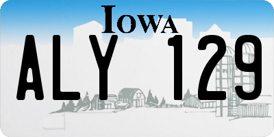 IA license plate ALY129