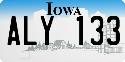 IA license plate ALY133