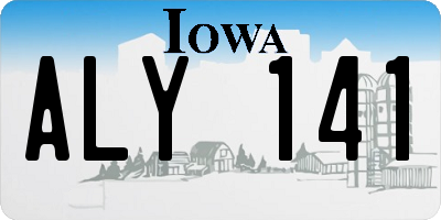 IA license plate ALY141